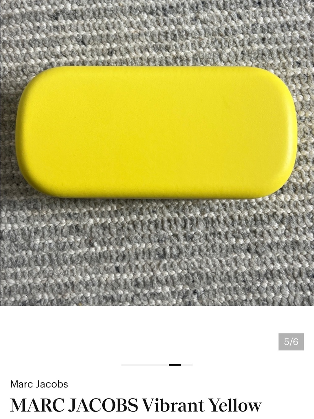Marc Jacobs Yellow Sunglasses Case with cleaning cloth! - Picture 6 of 7